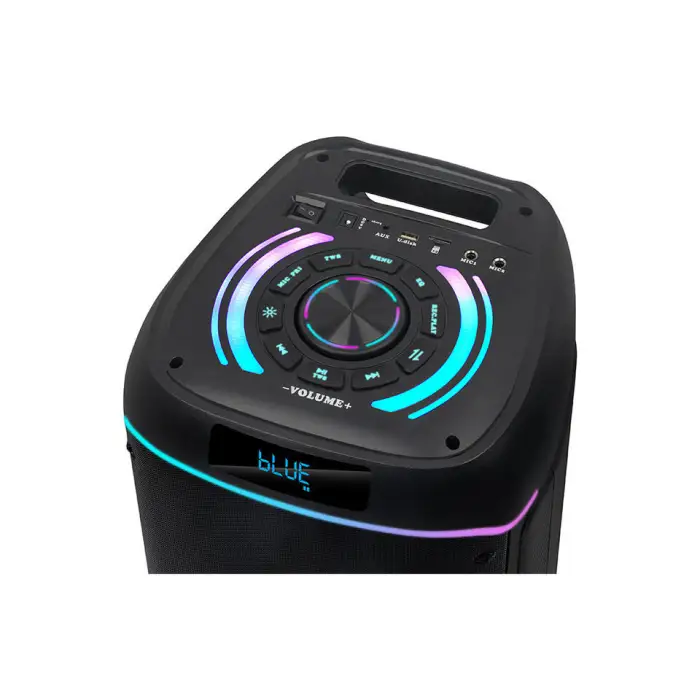 NDR-820 Portable for Bluetooth 8 Inch Dual Speaker with RGB Lights 100W Output Power for Home Parties and Square Dances