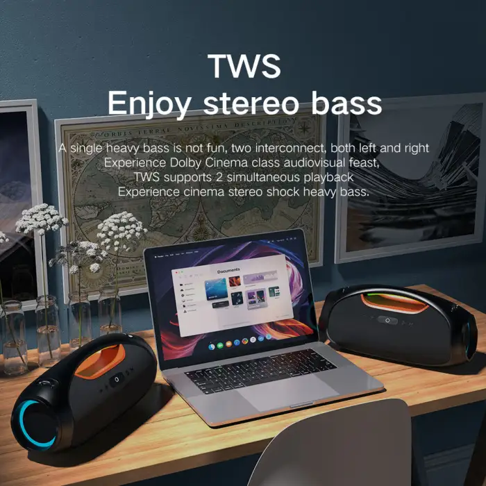 Dcolor Portable Hifi Sound Quality 100W Bt5.3 Ipx6 Waterproof Deep Bass Travel Party Box Speaker Wireless BoomBox Audio Speaker