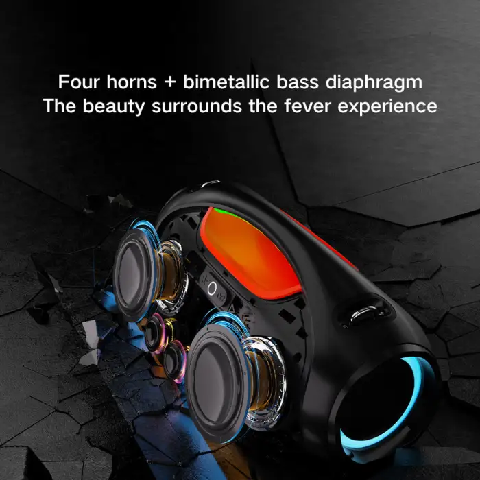 Dcolor Portable Hifi Sound Quality 100W Bt5.3 Ipx6 Waterproof Deep Bass Travel Party Box Speaker Wireless BoomBox Audio Speaker