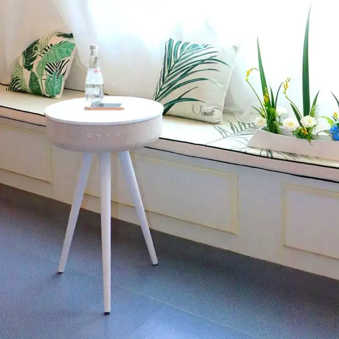 Party Music Player Smart Furniture Speaker Desk Wireless Charger Loud Portable WoodenTable Speaker Bluetooth Wireless Speakers