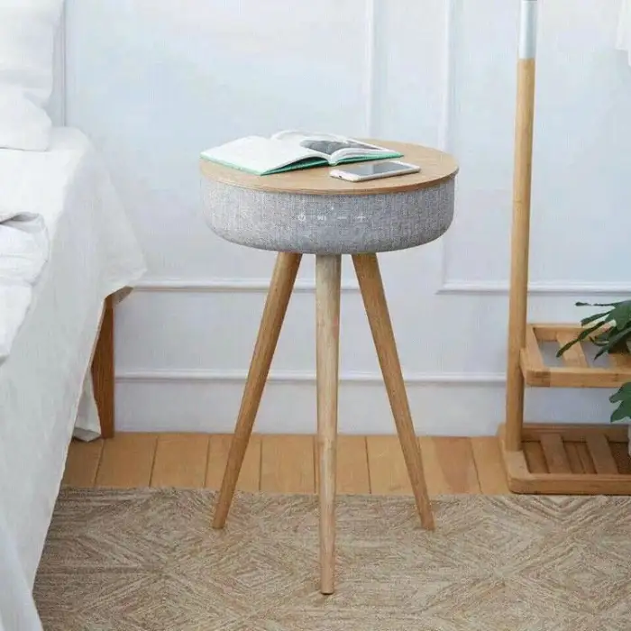 Party Music Player Smart Furniture Speaker Desk Wireless Charger Loud Portable WoodenTable Speaker Bluetooth Wireless Speakers