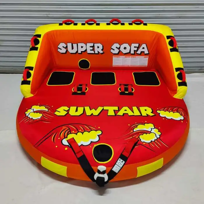 OEM Custom Sea Ski Jet PVC Inflatable Flying Towable Tube for Boating 3 Lounge Chair Speed Boat Water Tube Water Sport