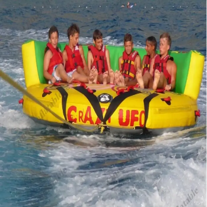 OEM Custom Sea Ski Jet PVC Inflatable Flying Towable Tube for Boating 3 Lounge Chair Speed Boat Water Tube Water Sport