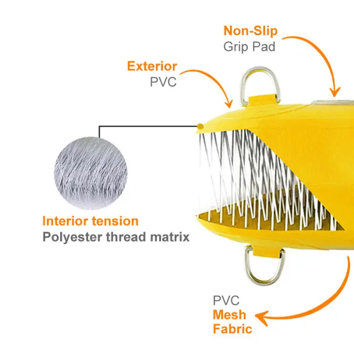 Custom Size Dog Water Ramp with Metal D-Rings for Boats, Docks & Pools Supports 200 Lbs