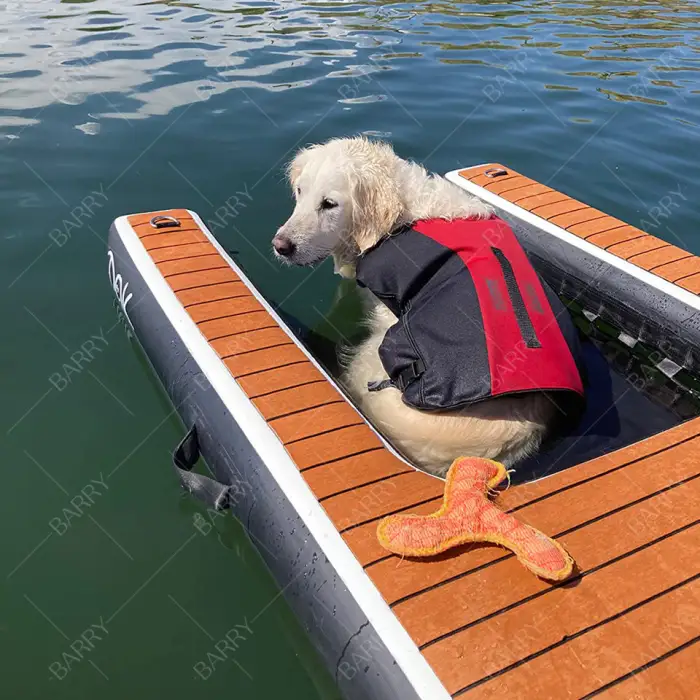 Extra Large Non-Slip Eva Platform Inflatable Water Ramp for Boat,Dog Pool Inflatable Pup Plank Doggy Docks Dog Ladder for Dock