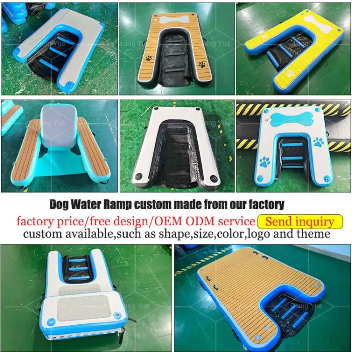 Design Drop Stitch Pet Dog Folding Ramp Dog Water Ramp Inflatable Dog Ramp for Boat/pool/lake