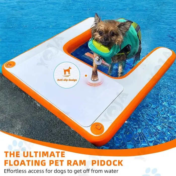 Dogs Water Play Inflatable Pup Plank Dog Ramp Pet Ramp Plank Float Platform for Inflatable Dog Ramp