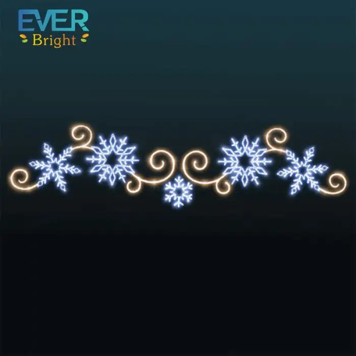 Outdoor LED Large Christmas Motif Across Street Lights for City Commercial Xmas Decoration