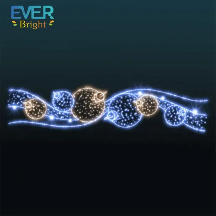 Outdoor LED Large Christmas Motif Across Street Lights for City Commercial Xmas Decoration