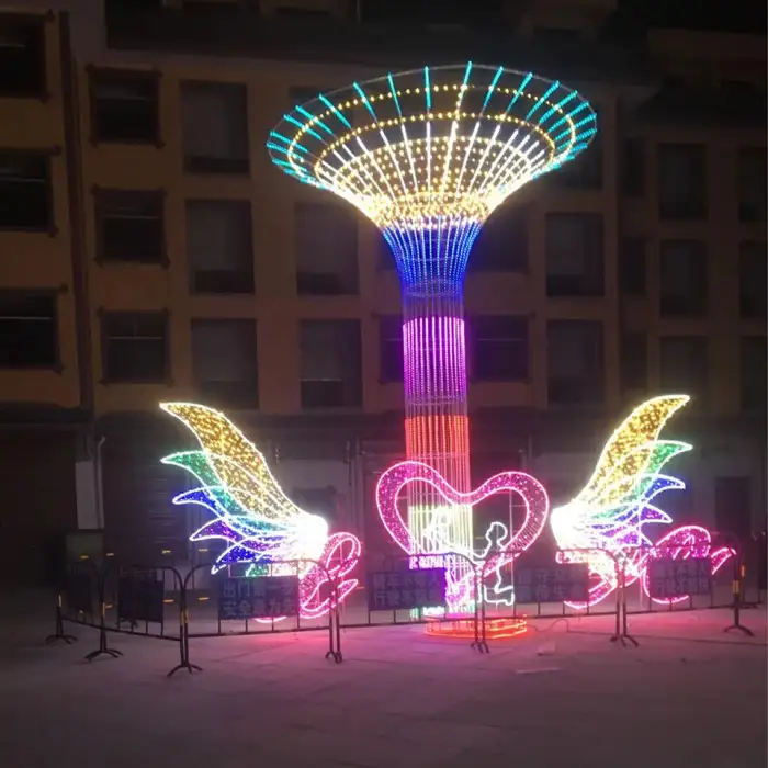 Standard Rgb Color Variable 3D Led Tower Sculpture Motif Light