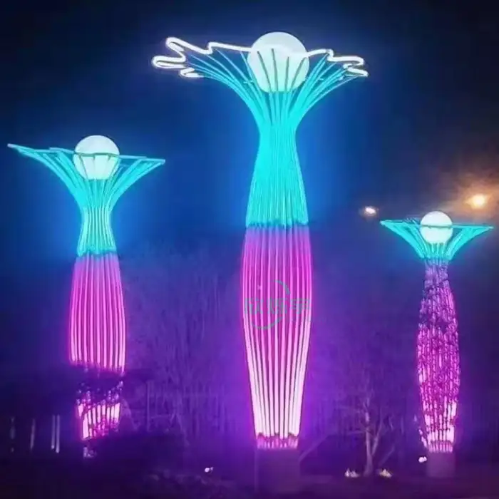 Standard Rgb Color Variable 3D Led Tower Sculpture Motif Light