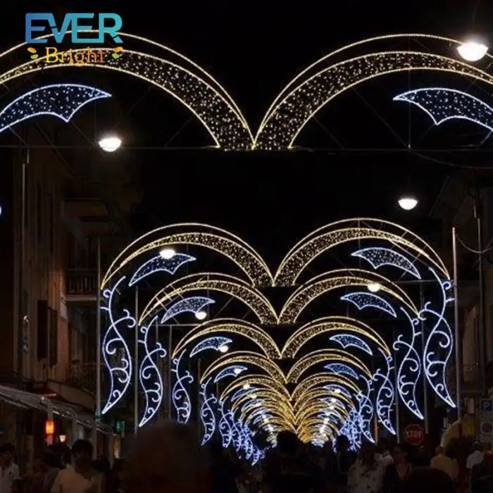 Christmas Project Street Arch Decorative Lights /commercial Street Light Motif 2d Garden Pole Street Light