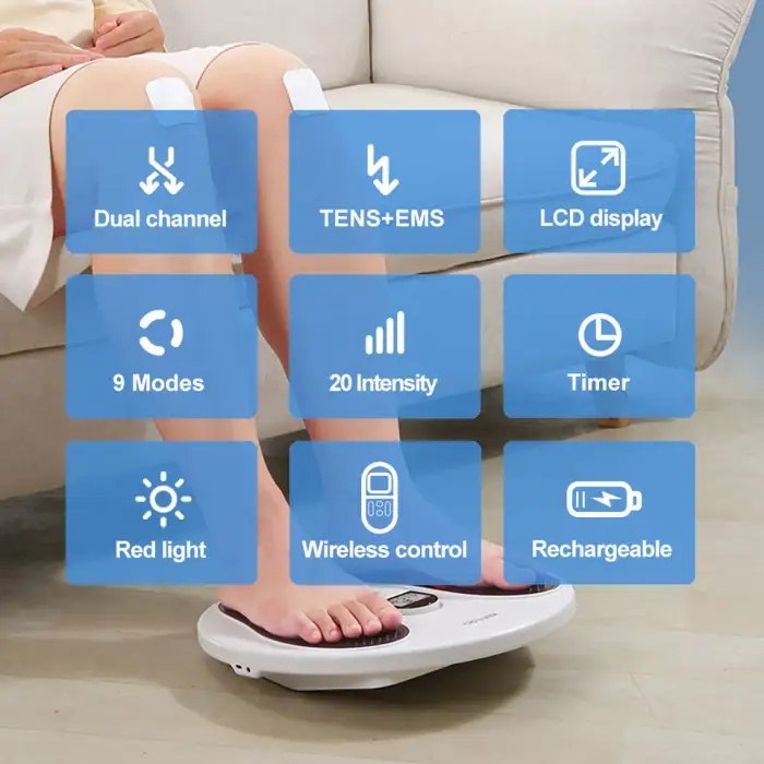EMS TENS Foot Circulation Booster Leg Joint and Foot Massage EMS Foot Massager Feet Massager