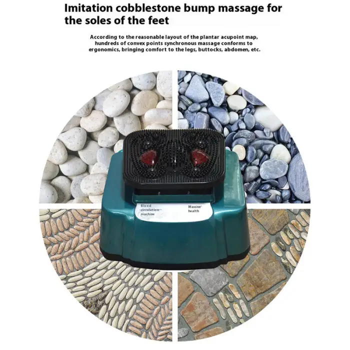 Relaxation Foot Massager with Vibration Pain Relief & Rotating Finger Pressure Electric Foot Circulation Device Remote Control