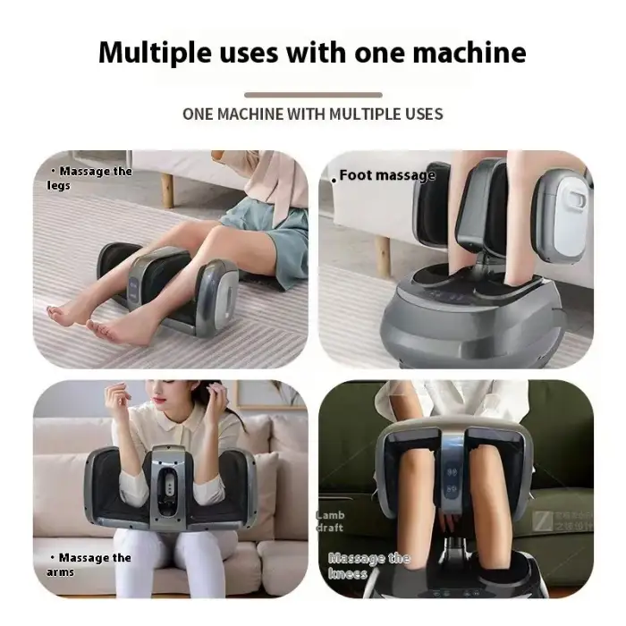Multifunctional Split Acupressure Air Compression Heated Massage Muscle Relief Electric Foot Massager