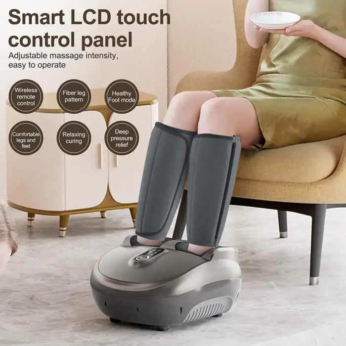 Foot Massager, 2 in 1 Shiatsu Foot Calf Massager with Heat for Plantar Fasciitis Deep Kneading Therapy Relieves Leg Fatigue