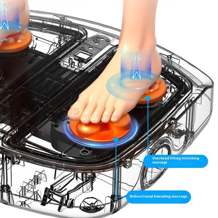 Relaxing Deep Tapping Foot Acupoints Massager with Remote Control Cyclic Leg Massage Foot Bath Massager for Comfort
