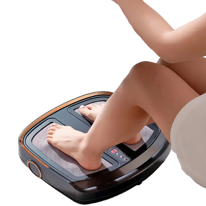 Relaxing Deep Tapping Foot Acupoints Massager with Remote Control Cyclic Leg Massage Foot Bath Massager for Comfort