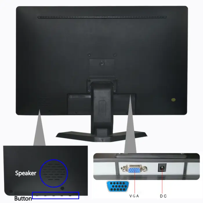 21.5" Desktop Computer Screen 21 Inch LCD Monitor