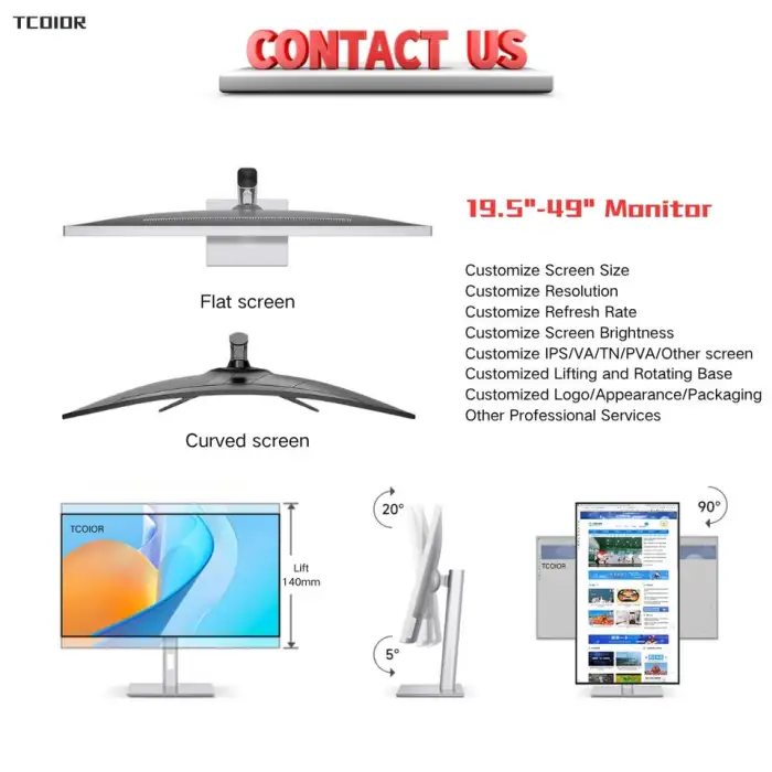 4K 27 Inch Monitor QHD UHD 60Hz Office Computer Monitors IPS 1ms High Brush Borderless Desktop Computer LCD Design Monitor