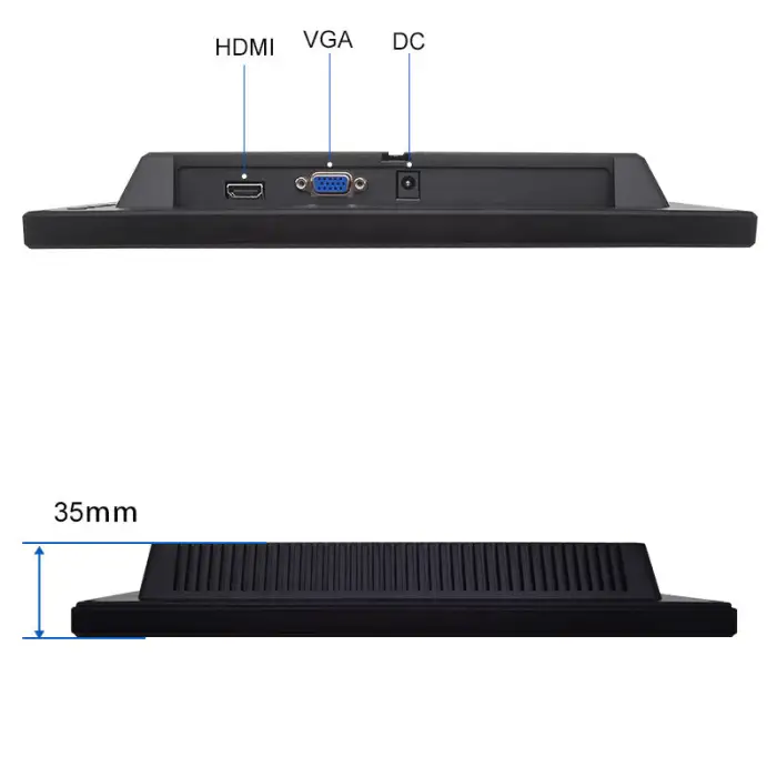 13.3 Inch Industrial IPS HD-MI VGA Wide Screen POS LCD Display 1600*900 1920*1080 VESA Wall Mounted Industrial Lcd Monitor