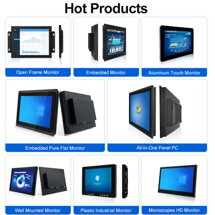 13.3 Inch Industrial IPS HD-MI VGA Wide Screen POS LCD Display 1600*900 1920*1080 VESA Wall Mounted Industrial Lcd Monitor