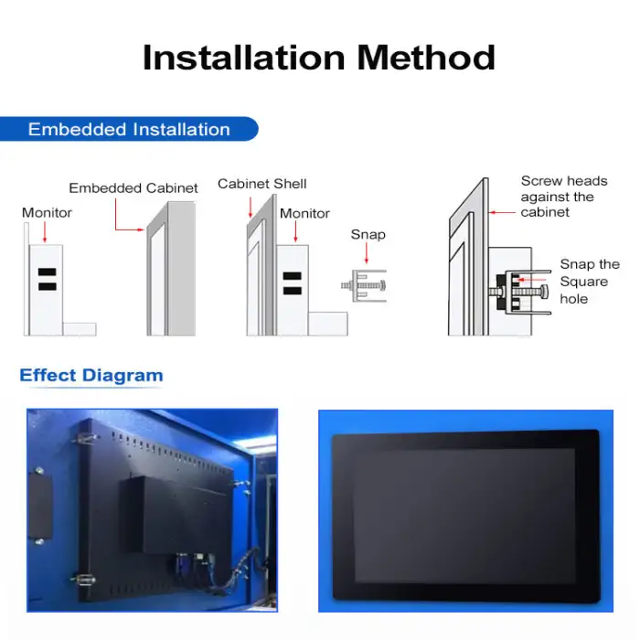 10.1 Inch 1920*1200/1280*800 Embedded Monitor 1000 Nits High Brightness Outdoor Sunlight Readable Lcd Industrial Touch Monitors