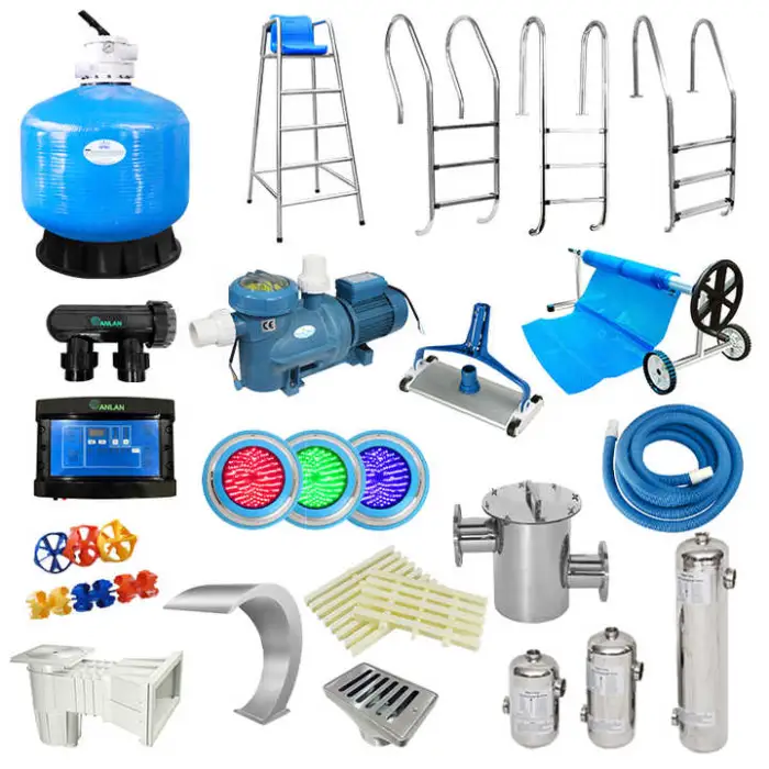 Fenlin Swimming Pool Accessories Piscinas Water Pumps Ladder Pool Cover /waterfall / Cleaner Pool Filter