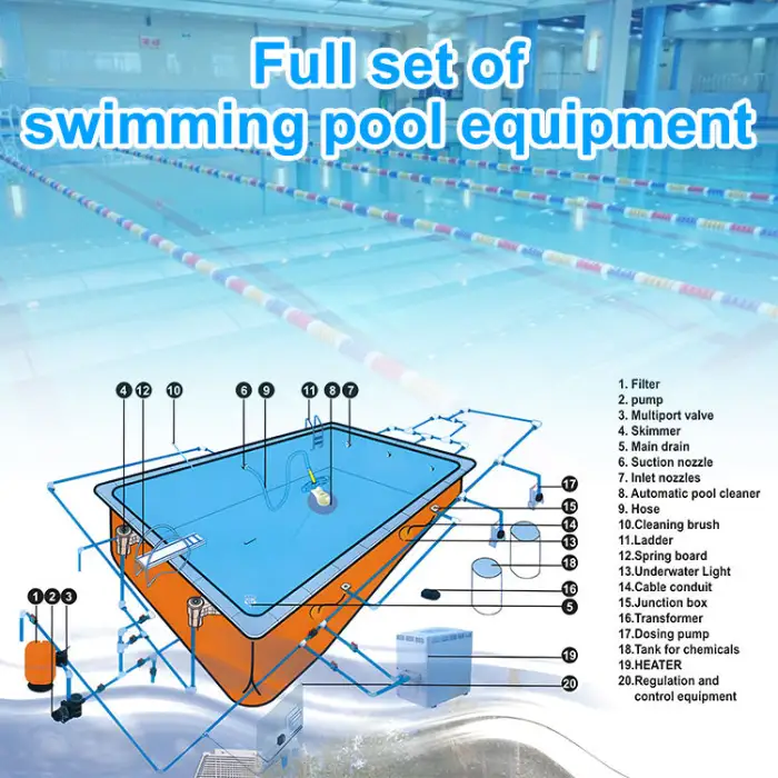 Swimming Pool Spa Clean and Other Accessories Swimming Pool Equipment Complete Set