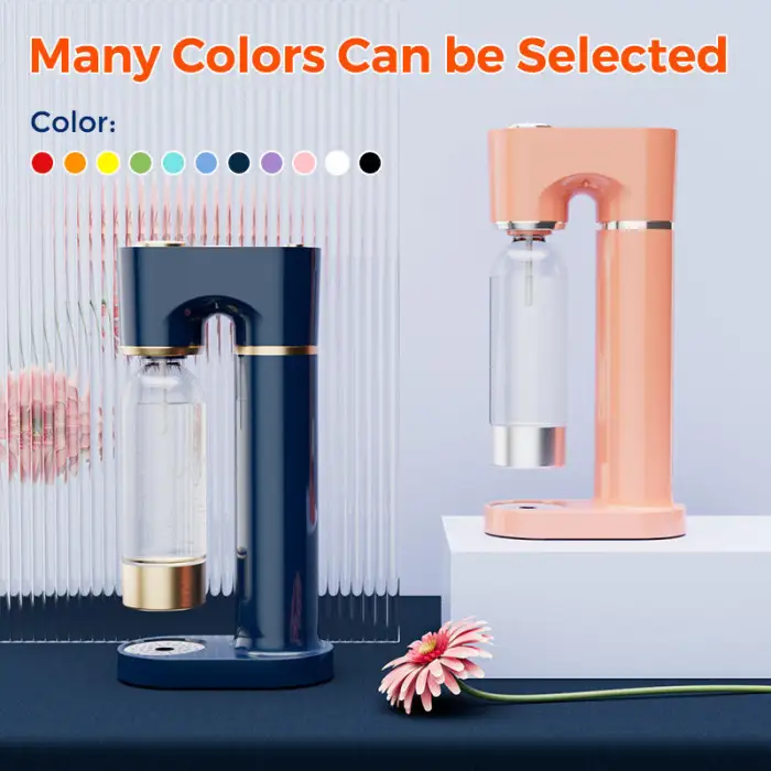 OEM Custom Soda Maker One Push Easily Operation Gas Bubbler Soda and Sparkling Water Maker for Home Use