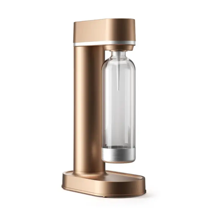 Gas-Powered Manual Cold Soda and Sparkling Water Maker Machine Plastic Home Desktop Installation No Electricity Required