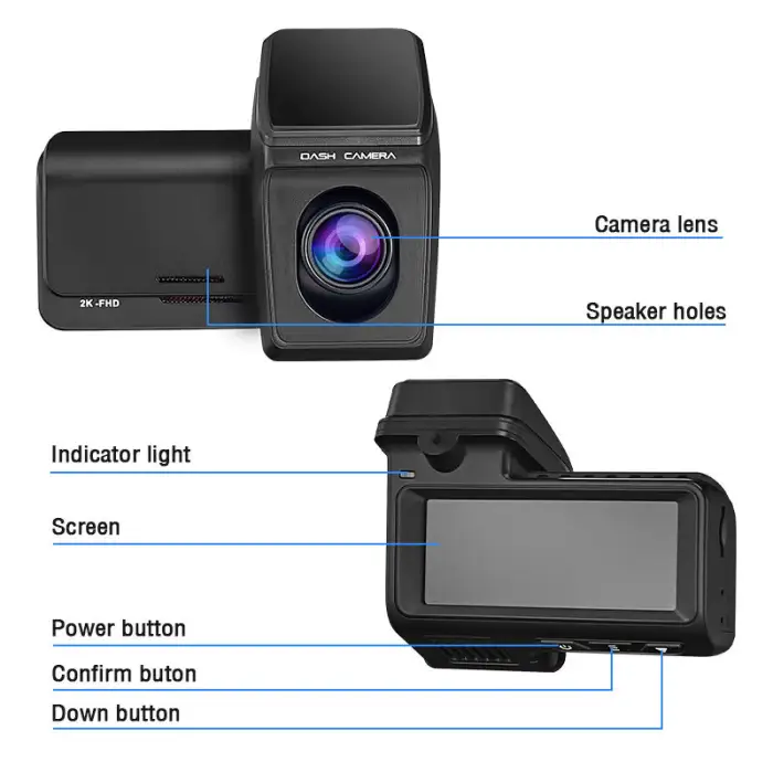 HD 1080p Android DVR USB Front Mini WiFi Night Vision Car Camera Dash Cam Front and Rear