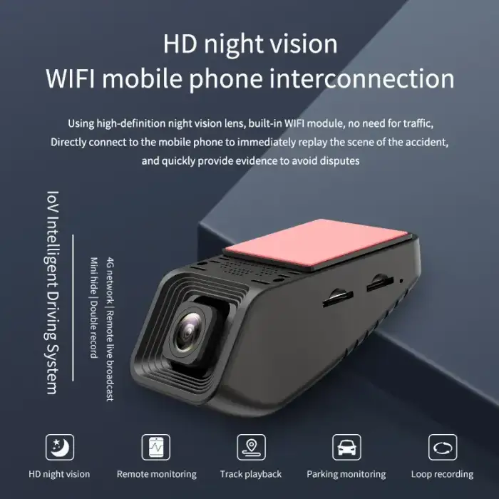 1080P Screen 4g Hidden Camera Dash Cam Dual Camera Car Dvr With App Live Front and Rear Dual Lens Dashcam With Gps Wifi
