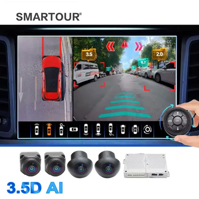 4 Side AI 3D 360 Degree Car Camera System 4K AHD 1080P Car 360 Camera Bird View System for Toyota Prado