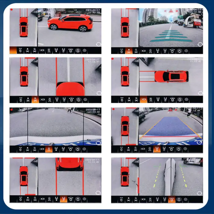 4 Side AI 3D 360 Degree Car Camera System 4K AHD 1080P Car 360 Camera Bird View System for Toyota Prado
