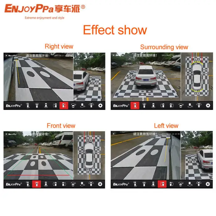 Surrounding View Black Box Camera System 2D/3D Bird View HD Night Vision 360 Panoramic DVR Car Camera for Ford SYNC 3 System