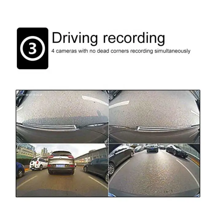 Surrounding View Black Box Camera System 2D/3D Bird View HD Night Vision 360 Panoramic DVR Car Camera for Ford SYNC 3 System