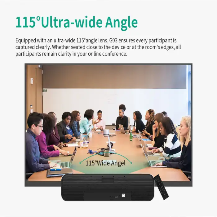 All in One 4K Ultra HD Camera Support 3x Optical Zoom with Omnidirectional Sound Pickup for Online Meeting or Live Streaming
