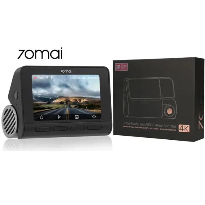 Built-in GPS Wifi Dual Camera Car DVR Video Camera Dashcam 70 Mai Black Box A800s 4k Front and Rear Dash Cam