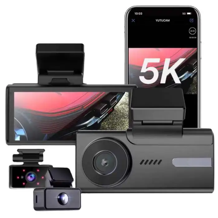 Wifi 2024 AZDOME M580 5K Two Dash Cam Front and Rear 4k Car Cameras Car Black Box Dashcam with GPS Sony IMX415 Chip