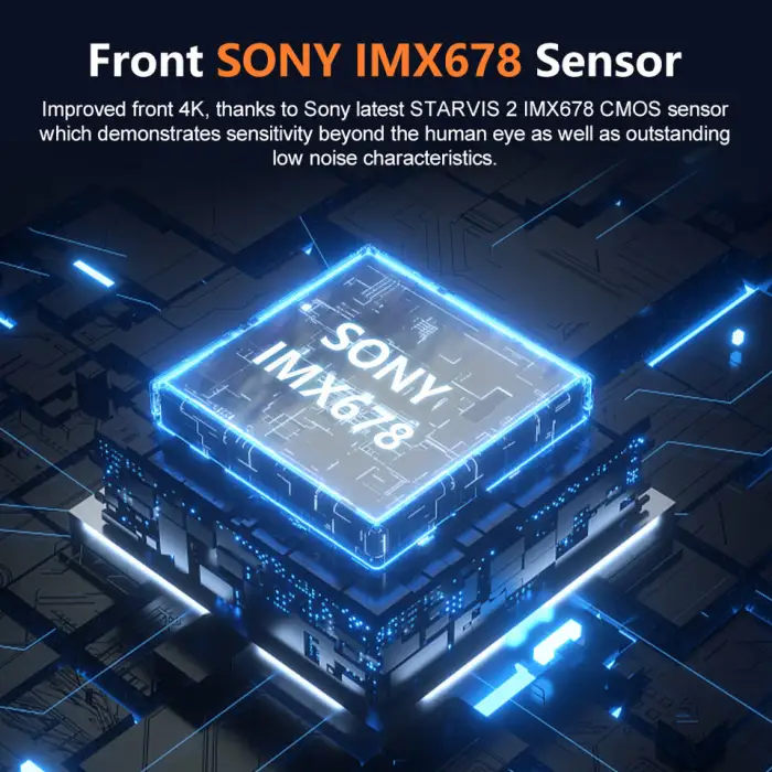 3 Channel 4K Dash Cam Front and Rear Interior Car Camera SONY STARVIS2 678 Sensor 5GHz WiFi GPS HDR Car DVR Video Recorder ZD80B