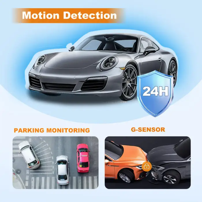 3.19'' Screen Dashcam 4K Front and 4K Rear Dashcam with Wifi GPS HDR Dash Cam Car Dvr 24H Parking Camera ZD72P+HW
