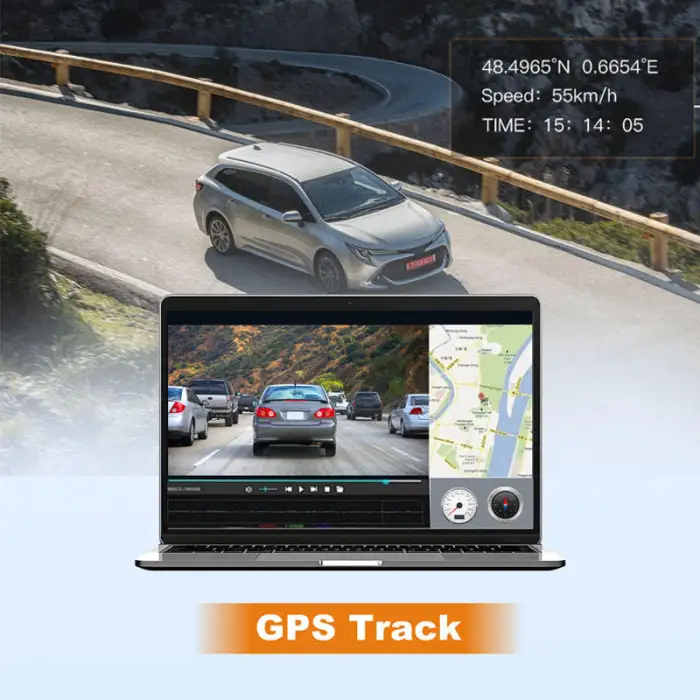 3.19'' Screen Dashcam 4K Front and 4K Rear Dashcam with Wifi GPS HDR Dash Cam Car Dvr 24H Parking Camera ZD72P+HW