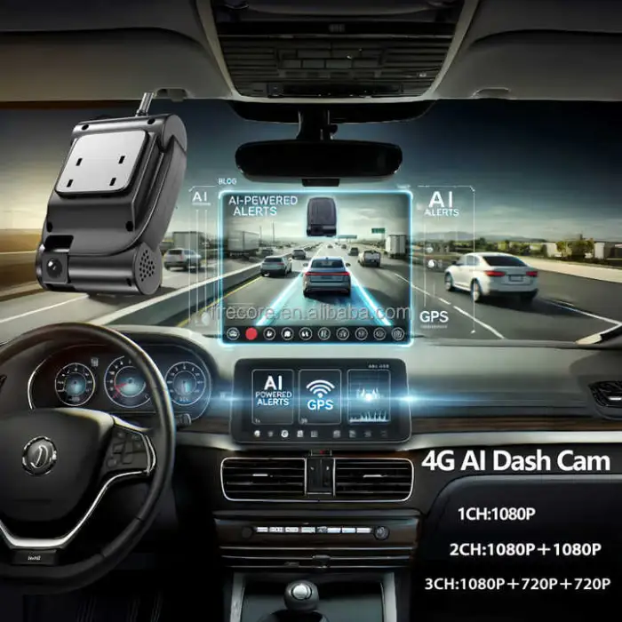 HN-8901 Car Black Box Dash Camera AHD Dual Lens 4G WIFI ADAS DSM SOS GPS Bus Camera AI Dashcam for Fleet