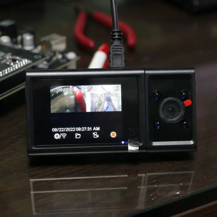 Auto Electronics 2Inch IPS GPS WIFI Car Camera Dash Cam Front and Rear 4k Dashcam