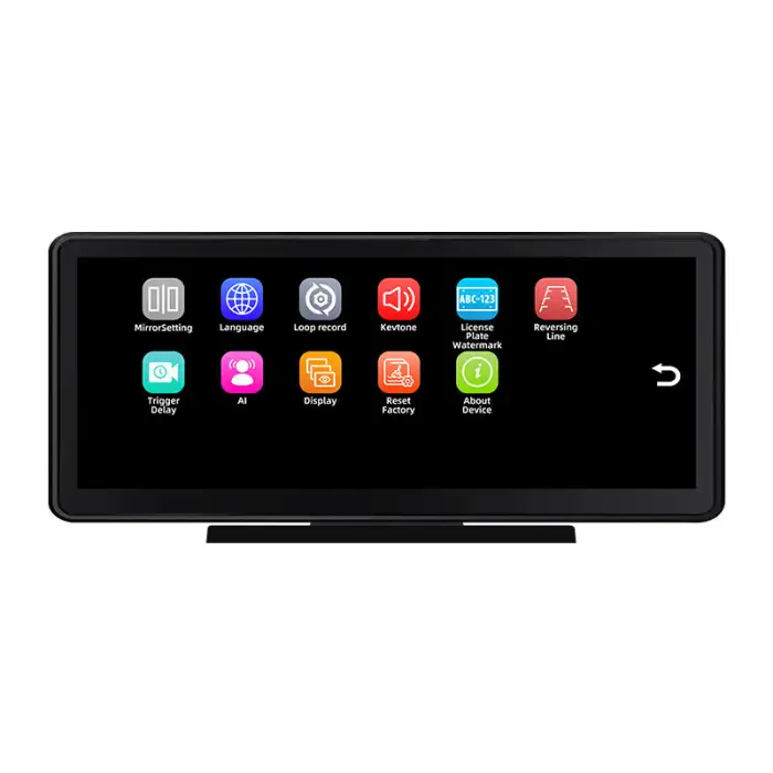 10.36 Inch 4 Channels Split Screen Car MP5 DVR Recorder Monitor With FHD Front Rear Backup Camera for Truck/Bus/Trailer/RVs