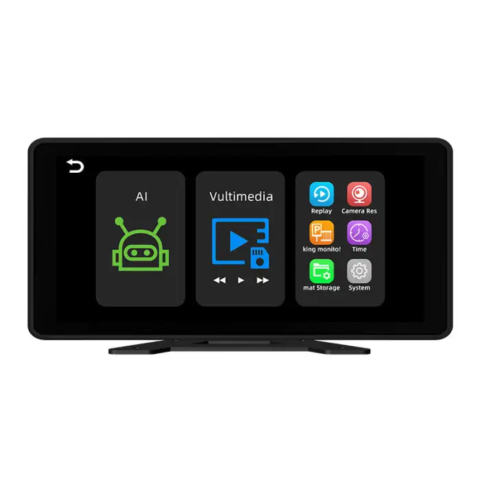 10.36 Inch 4 Channels Split Screen Car MP5 DVR Recorder Monitor With FHD Front Rear Backup Camera for Truck/Bus/Trailer/RVs