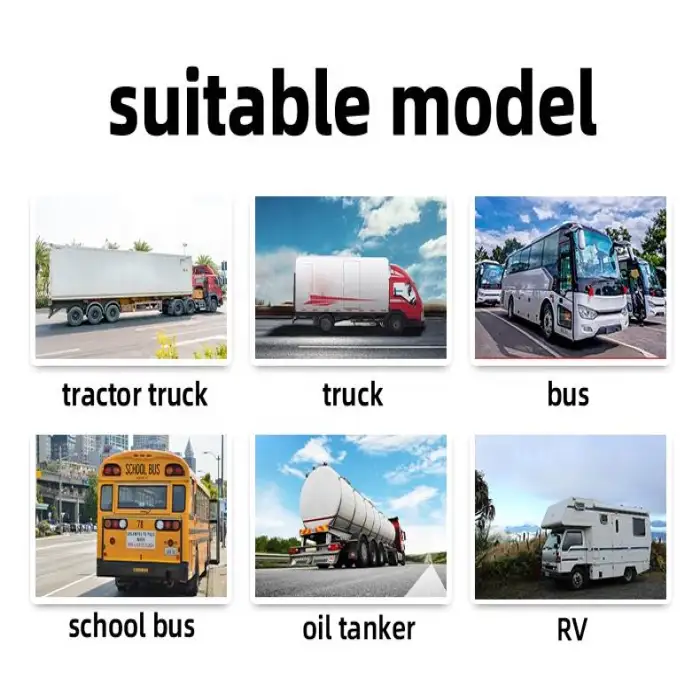 10.36 Inch 4 Channels Split Screen Car MP5 DVR Recorder Monitor With FHD Front Rear Backup Camera for Truck/Bus/Trailer/RVs