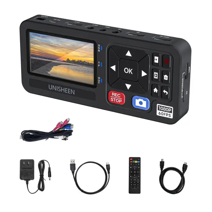 Mini Size Stand Alone Endoscope Switchable Video Recorder VGA DVI HDMI YPbPr RCA Camera 4K Capture Box VHS Recorder