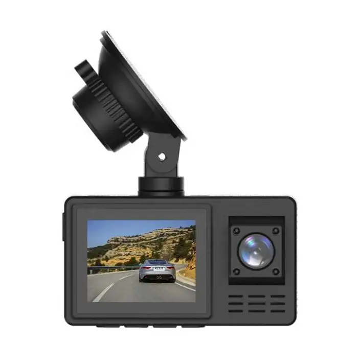 2 Inch Dash Cam 4k Front and Rear 3 Channel Front and Rear 4K Recording Video Dash Cam 4k with Gps Car Camera Black